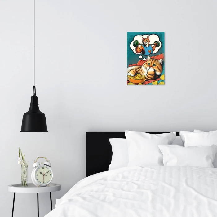 Poster metal fat fit cat gift