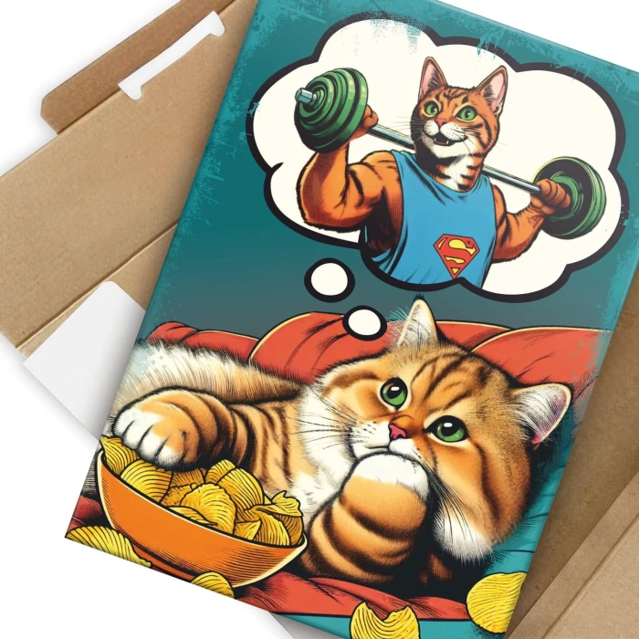 Poster metal fat fit cat gift