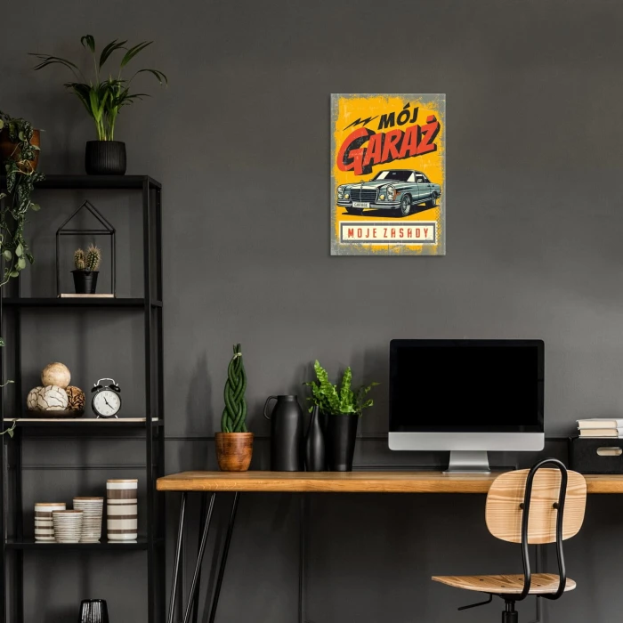 Plakat metalowy moje zasady merc Prezent