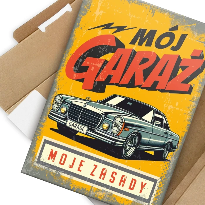 Plakat metalowy moje zasady merc Prezent