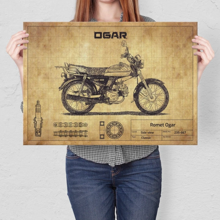 Poster metal Romet Ogar gift