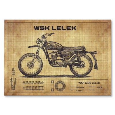 Plakat metalowy WSK M06 Lelek Prezent