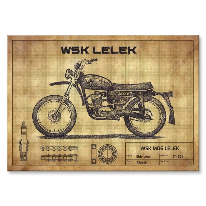 Plakat metalowy WSK M06 Lelek Prezent