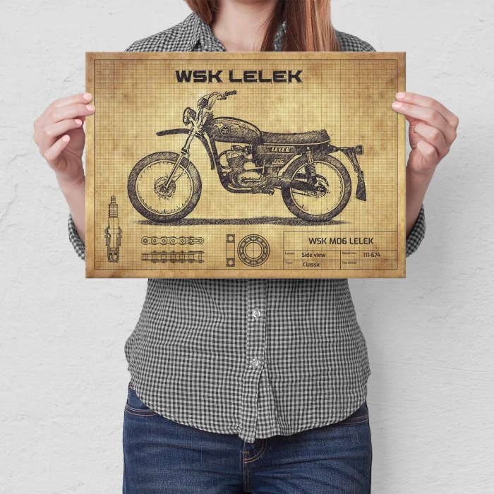 Plakat metalowy WSK M06 Lelek Prezent