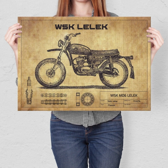 Plakat metalowy WSK M06 Lelek Prezent