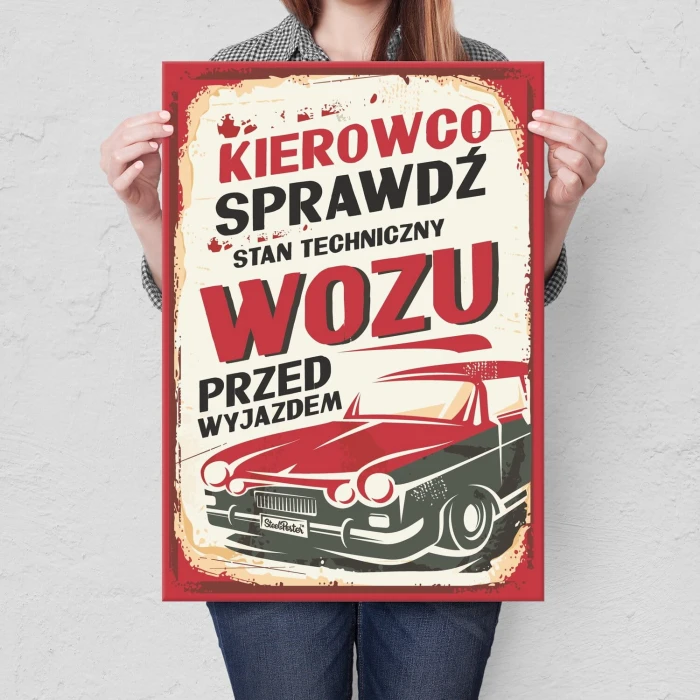 Poster metal Kierowco gift