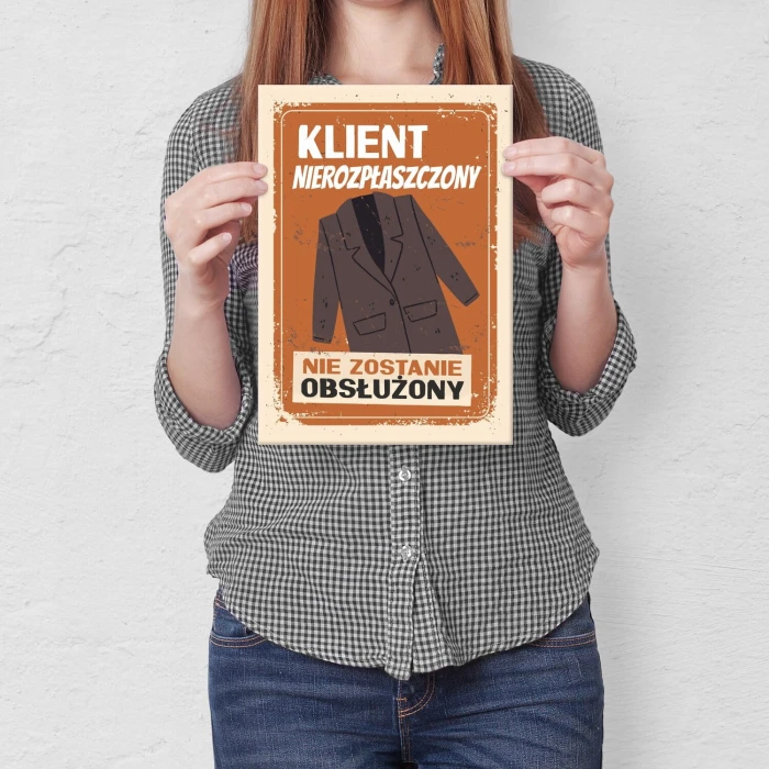 Poster metal klient nierozpłaszczony gift