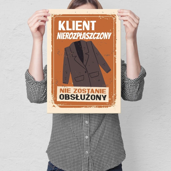 Poster metal klient nierozpłaszczony gift