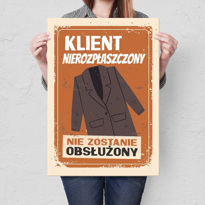 Plakat metalowy klient nierozpłaszczony Prezent