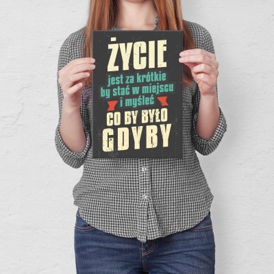 Plakat metalowy co by było gdyby Prezent