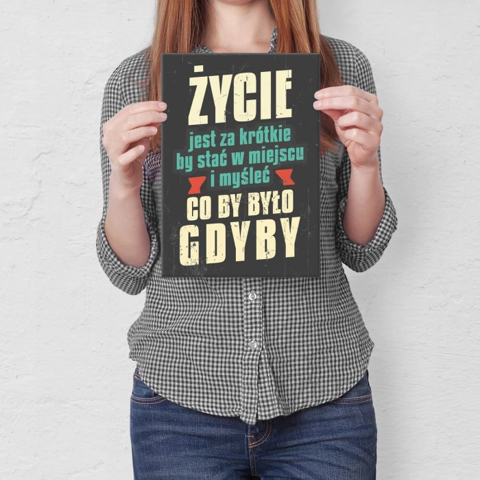 Plakat metalowy co by było gdyby Prezent