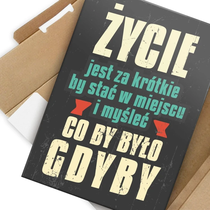 Plakat metalowy co by było gdyby Prezent
