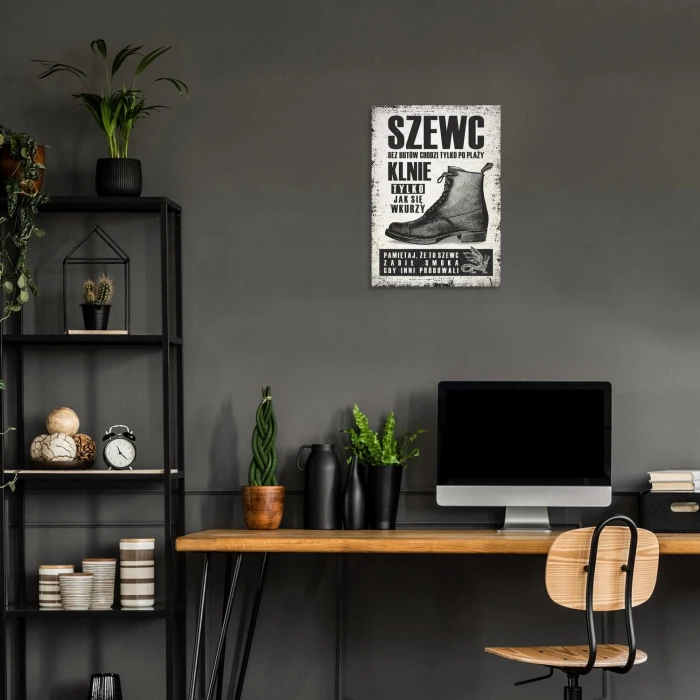 Poster metal Szewc gift