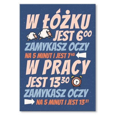 Plakat metalowy w łóżku Prezent