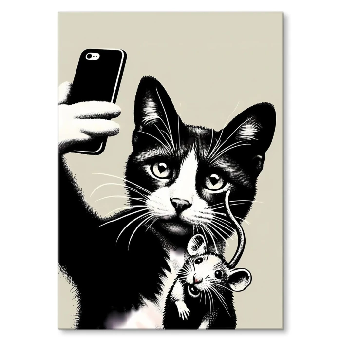 Poster metal friends selfie gift