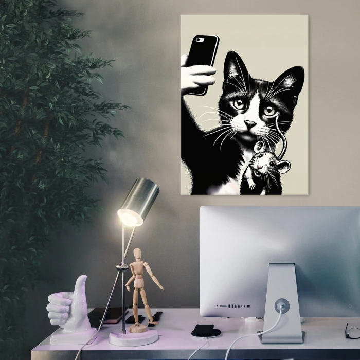 Poster metal friends selfie gift