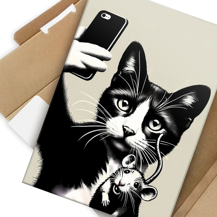 Poster metal friends selfie gift