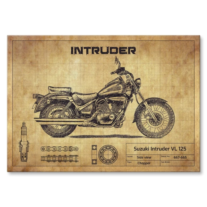Plakat metalowy Suzuki intruder VL 125 Prezent