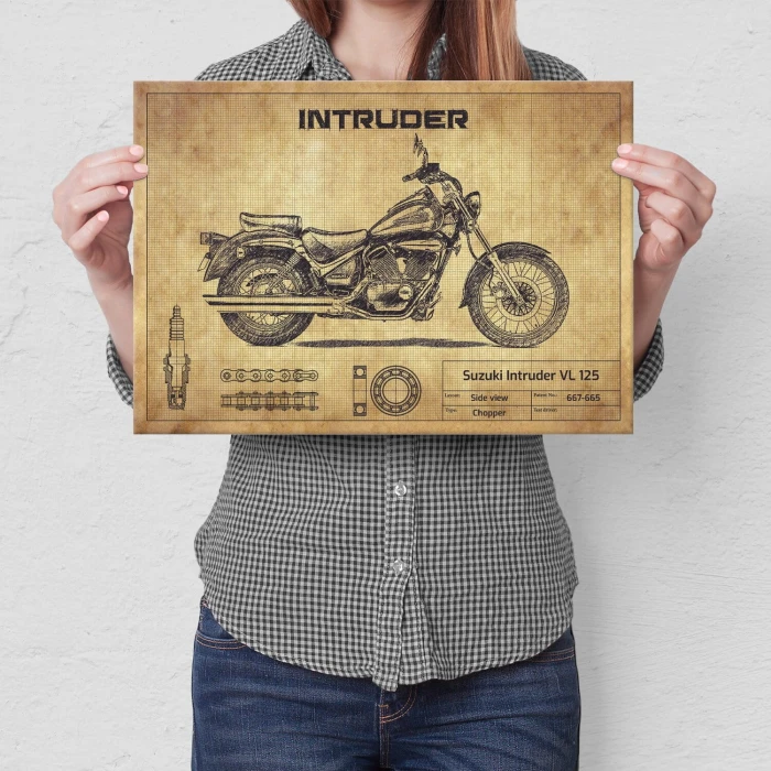 Poster metal Suzuki intruder VL 125 gift