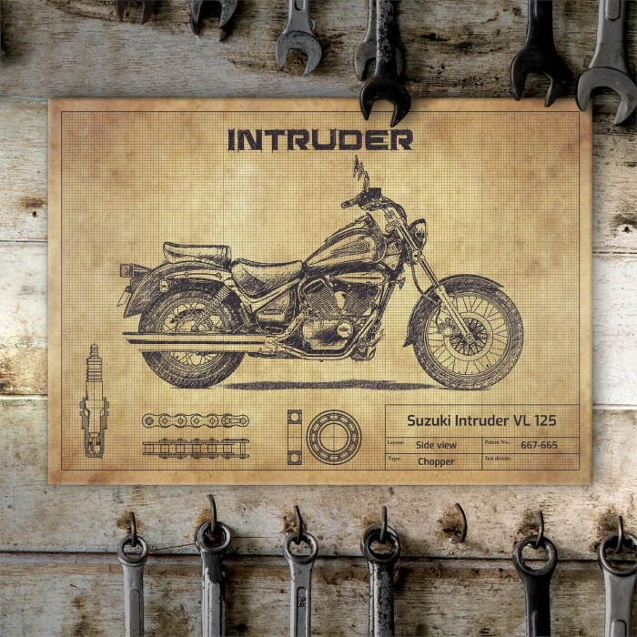 Plakat metalowy Suzuki intruder VL 125 Prezent