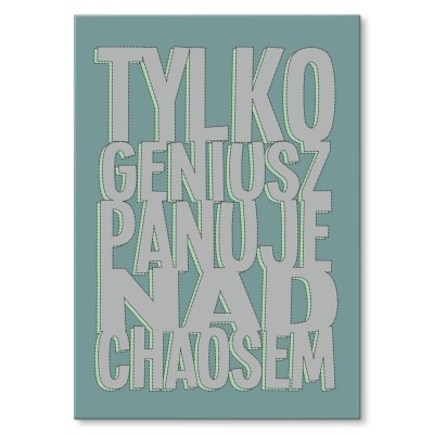 Plakat metalowy tylko geniusz Prezent