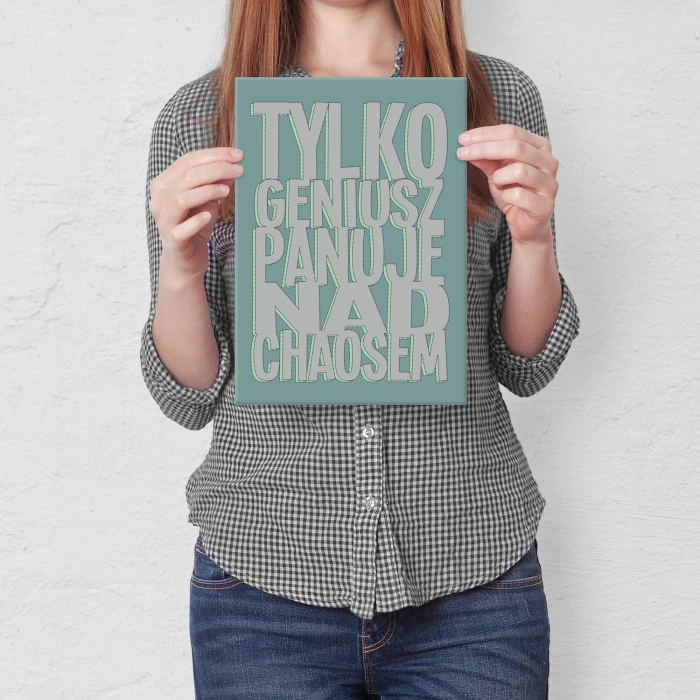Poster metal tylko geniusz gift
