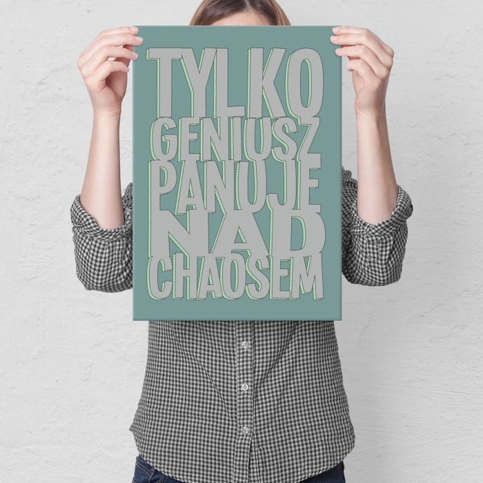 Poster metal tylko geniusz gift