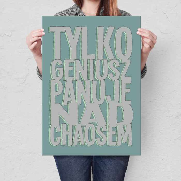 Plakat metalowy tylko geniusz Prezent