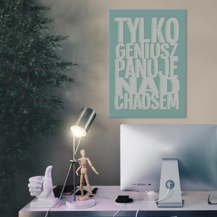 Plakat metalowy tylko geniusz Prezent