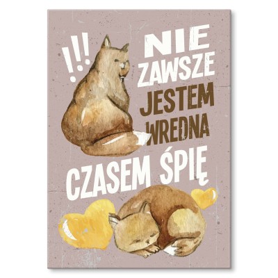 Plakat metalowy jestem wredna Prezent