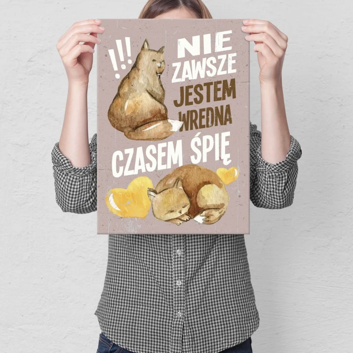 Plakat metalowy jestem wredna Prezent