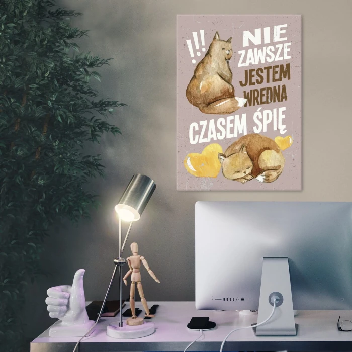 Plakat metalowy jestem wredna Prezent
