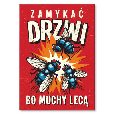 Plakat metalowy zamykać drzwi Prezent