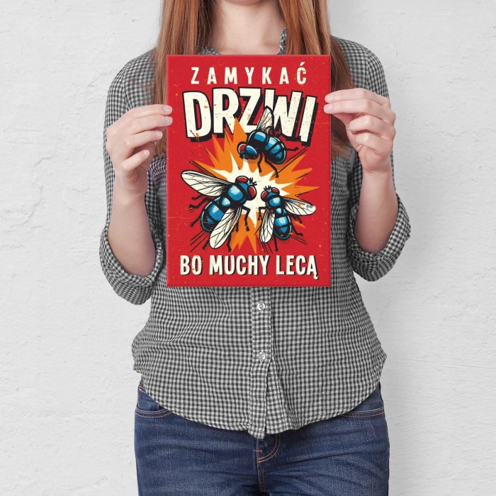 Poster metal zamykać drzwi gift