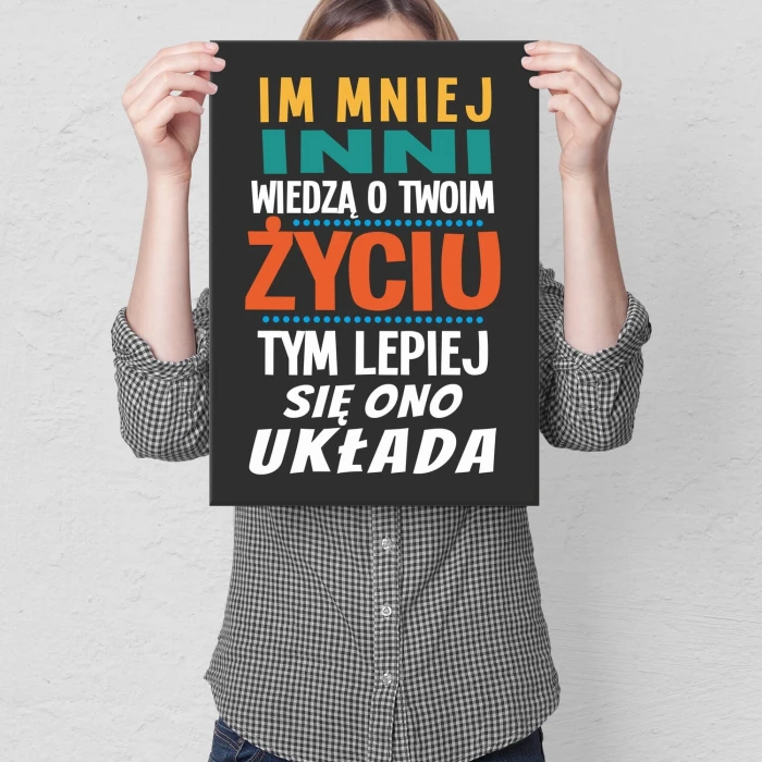 Poster metal im mniej wiedzą gift