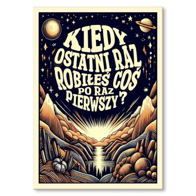 Plakat metalowy po raz pierwszy on księżyc Prezent