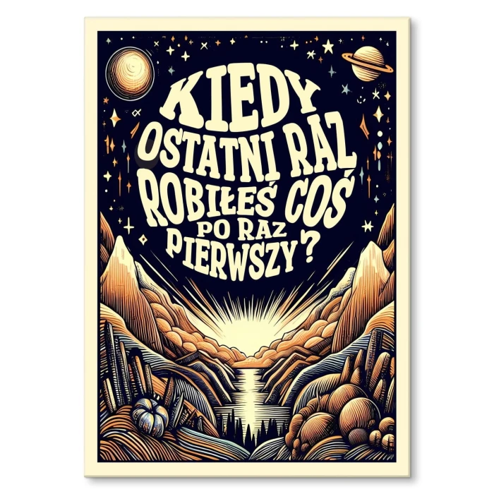 Plakat metalowy po raz pierwszy on księżyc Prezent