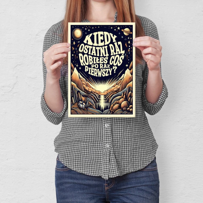 Poster metal po raz pierwszy on księżyc gift