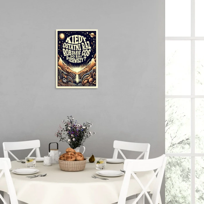 Poster metal po raz pierwszy on księżyc gift