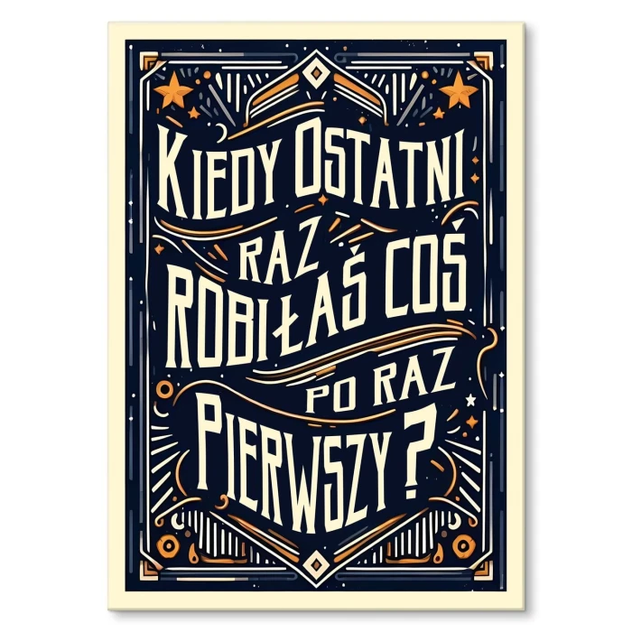 Poster metal po raz pierwszy ona napis gift