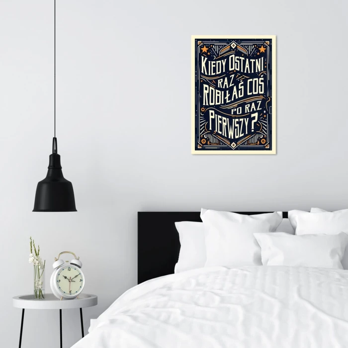 Poster metal po raz pierwszy ona napis gift