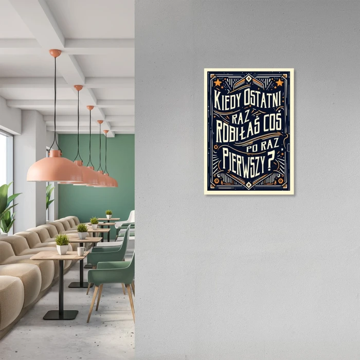 Poster metal po raz pierwszy ona napis gift