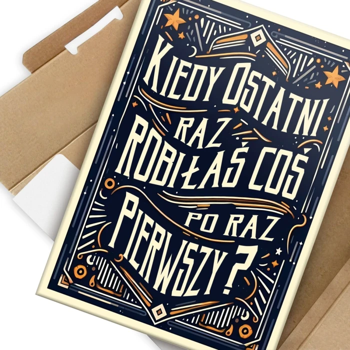 Poster metal po raz pierwszy ona napis gift
