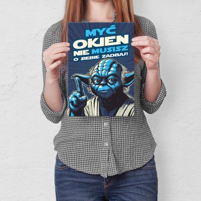 Poster metal myć okien nie musisz gift