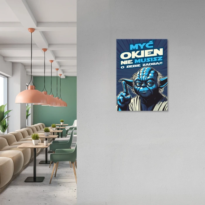 Poster metal myć okien nie musisz gift