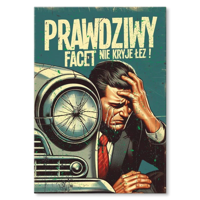 Poster metal prawdziwy facet gift