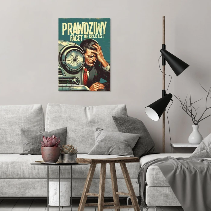 Poster metal prawdziwy facet gift