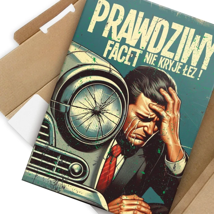 Poster metal prawdziwy facet gift