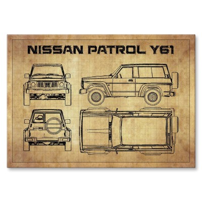 Plakat metalowy nissan patrol y61 tech Prezent