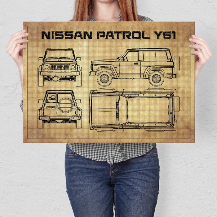Poster metal nissan patrol y61 tech gift